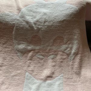 Pink Little Giraffe Chenille Knit Baby Blanket